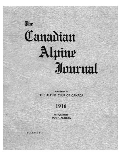 Canadian Alpine Journal 1916 cover